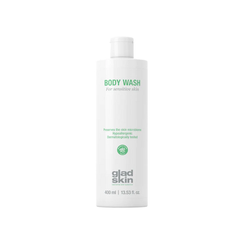 Gladskin Body Wash, gently cleanses and hydrates sensitive skin