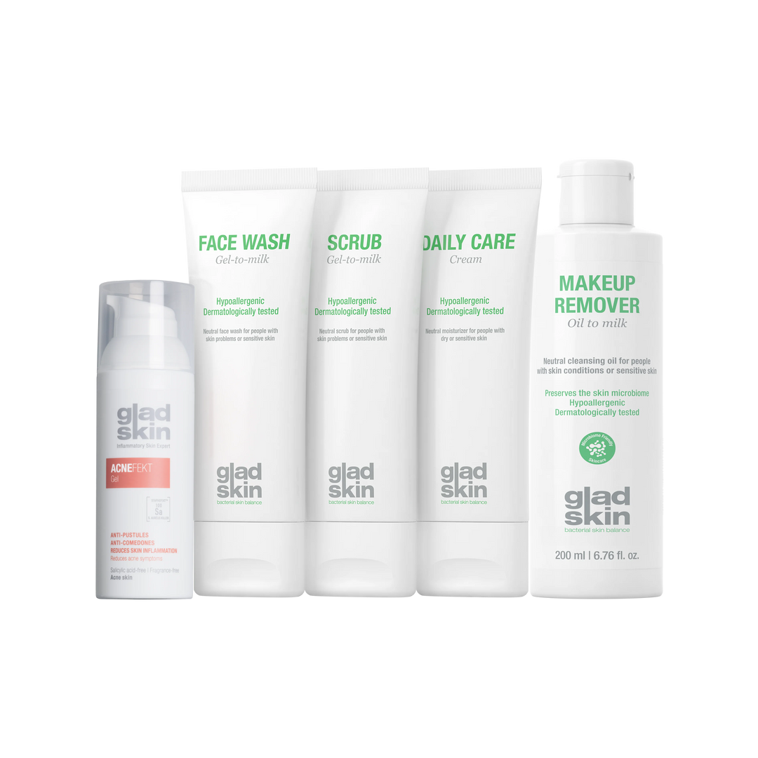 ACNEFEKT Care Set Plus, ideal routine to remove makeup, clean, treat and moisturize acne-prone skin