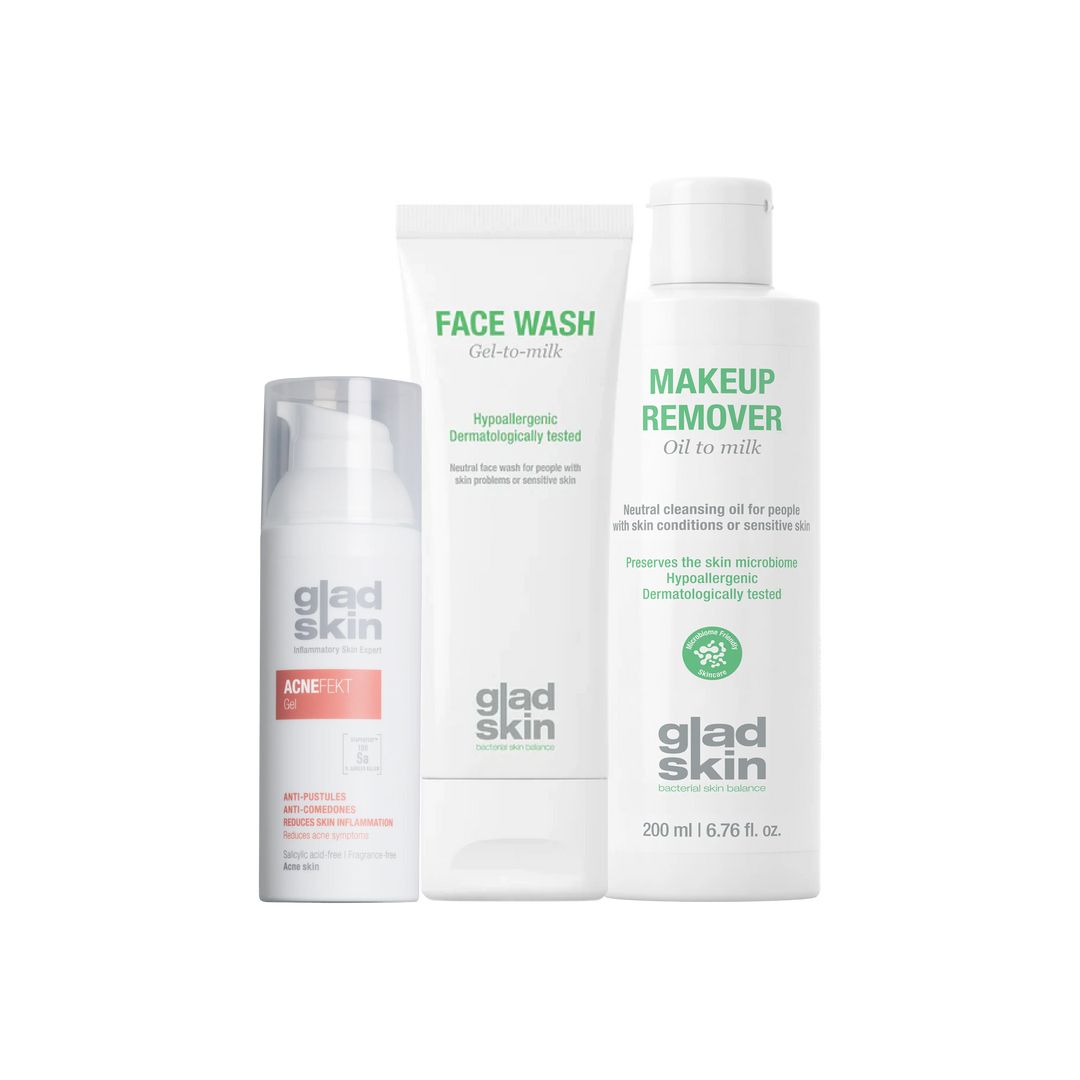 Optimal facial cleansing for acne Cleansing Set Gladskin
