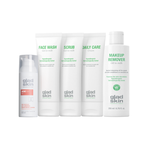 ACNEFEKT Care Set Plus, ideal routine to remove makeup, clean, treat and moisturize acne-prone skin
