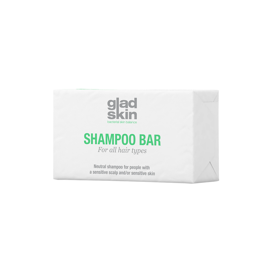 Gladskin Shampoo Bar is safely formulated with minimal ingredients to gently cleanse sensitive scalp