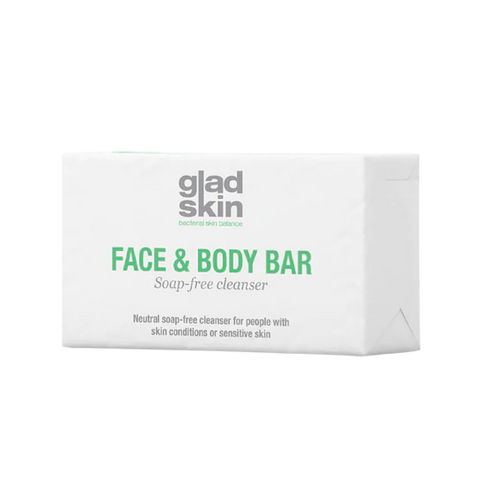 Gladskin Face and Body Bar, neutral soap-free cleanser that gently cleanses and hydrates sensitive skin